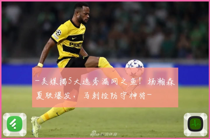 -美媒揭5大选秀漏网之鱼！杨瀚森夏联爆发，马刺捡防守神将-