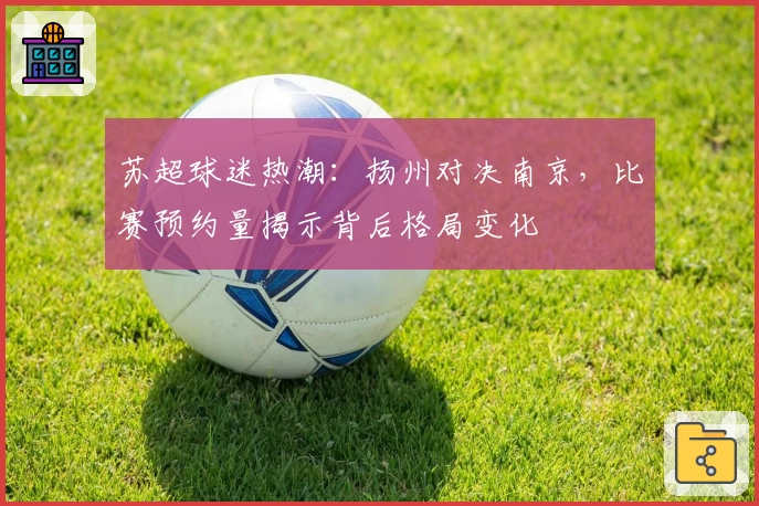 苏超球迷热潮：扬州对决南京，比赛预约量揭示背后格局变化